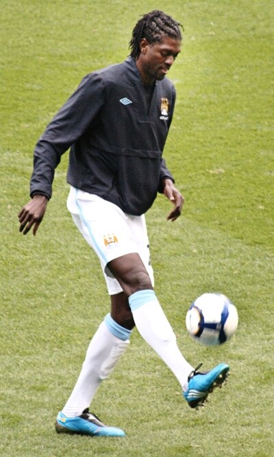 Adebayor in Manchester City colours.