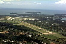 A portion of the reserve was transferred to the Roosevelt Roads Naval Station in 1941. Aerial view of Naval Station Roosevelt Roads, Puerto Rico, on 14 September 1994 (6503455).jpg
