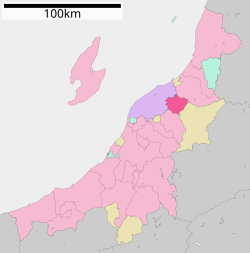 Localisation d'Agano dans la préfecture de Niigata