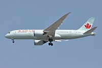 Air Canada plane landing