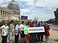 Alma Adams with pro-choice activists