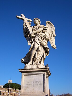 Sculpture by St. Angel Castle in Rome