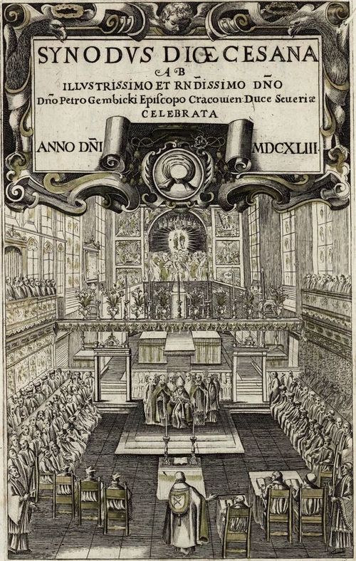 Diocesan synod in Kraków in 1643 presided by Bishop Piotr Gembicki