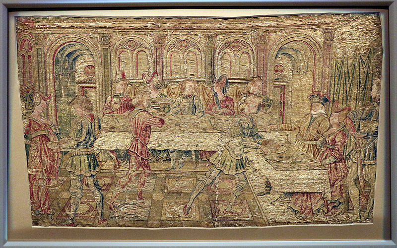 File:Antonio del pollaiolo (disegno), banchetto di erode, 1466-88.JPG