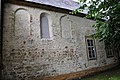 Nordwand, ältester Teil der Kirche, mit ehem. Fensternischen