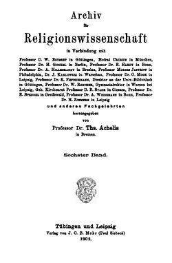 Archiv für Religionswissenschaft 1903 Titel.jpg