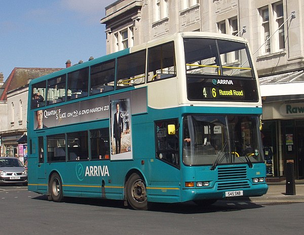 East Lancs Pyoneer bodied Volvo Olympian in 2009; these buses were also the last ever step-entrance double decker bus design to be produced when they 