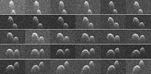 Series of Goldstone Solar System radar images showing the rotation of 1999 JD6 Asteroid 1999 JD6.jpg