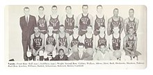 The 1963 MSA A-Conference championship team pose for a photo with then-head coach Jerry Phipps. BCCMSAChampionshipTeamPhoto1963.jpg