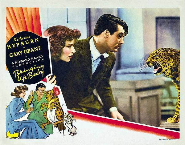 Bringing Up Baby (1938) is a screwball comedy from the genre's classic period.