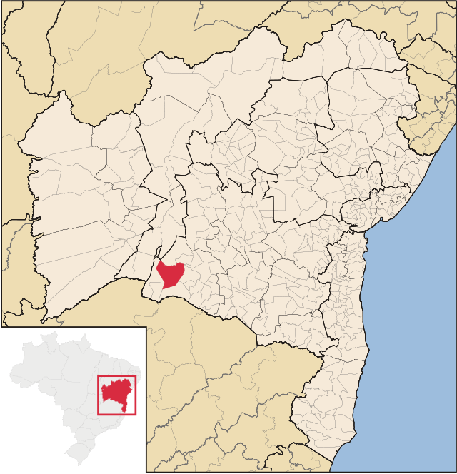 Localização de Palmas de Monte Alto na Bahia