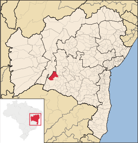 Kart over Riacho de Santana