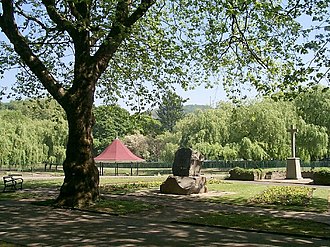 Bandstand and War Monuments, Ynysangharad Park Bandstand and War Monuments, Ynysangharad Park - geograph.org.uk - 421695.jpg