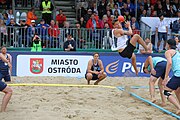 Deutsch: Beachhandball Europameisterschaften 2019 (Beach handball Euro); Tag 6: 7. Juli 2019 – Männerfinale, Dänemark-Norwegen 2:0 (25:18, 19:16) English: Beach handball Euro; Day 6: 7 July 2019 – Men's Final – Denmark-Norway 2:0 (25:18, 19:16)