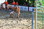 Deutsch: Beachhandball Europameisterschaften 2019 (Beach handball Euro); Tag 4: 5. Juli 2019 – Frauen, Viertelfinale, Niederlande-Griechenland 2:1 (25:12, 18:24, 7:6) English: Beach handball Euro; Day 4: 5 July 2019 – Quarter Final Women – Netherlands-Greece 2:1 (25:12, 18:24, 7:6)