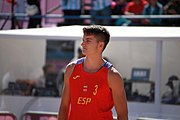 Deutsch: Beachhandball bei den Olympischen Jugendspielen 2018 in Buenos Aires; Tag 7, 13. Oktober 2018; Jungen, Halbfinale – Spanien-Kroatien 2:1 English: Beach handball at the 2018 Summer Youth Olympics in Buenos Aires at 13 October 2018 – Boys Semifinal – Spain-Croatia 2:1 Español: Handball de playa en los Juegos Olimpicos de la Juventud Buenos Aires 2018 en 13 de octubre de 2018 – Semifinales de chicos - España-Croacia 2:1