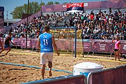 Deutsch: Beachhandball bei den Olympischen Jugendspielen 2018 in Buenos Aires; Tag 7, 13. Oktober 2018; Jungen, Halbfinale – Spanien-Kroatien 2:1 English: Beach handball at the 2018 Summer Youth Olympics in Buenos Aires at 13 October 2018 – Boys Semifinal – Spain-Croatia 2:1 Español: Handball de playa en los Juegos Olimpicos de la Juventud Buenos Aires 2018 en 13 de octubre de 2018 – Semifinales de chicos - España-Croacia 2:1