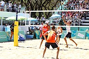 Deutsch: Beachvolleyball bei den Olympischen Jugendspielen 2018; Tag 8, 14. Oktober 2018; Mädchen, Achtelfinale – Mexiko-China 0:2 (15–21/16–21) English: Beach volleyball at the 2018 Summer Youth Olympics at 14 October 2018 – Girls Round of 16 – Mexico-China 0:2 (15–21/16–21)