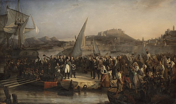 Napoleon Bonaparte leaving Elba on 26 February 1815