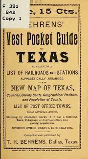 Thumbnail for File:Behrens' Vest pocket guide of Texas .. (IA behrensvestpocke00behr).pdf