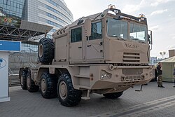 MZKT-741351 während der Militärmesse Milex-2019 in Minsk im Mai 2019