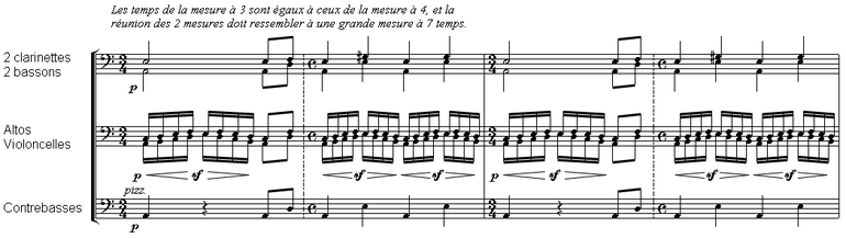 Partitura de Berlioz para orquestra reduzida