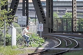 Crossing the tracks