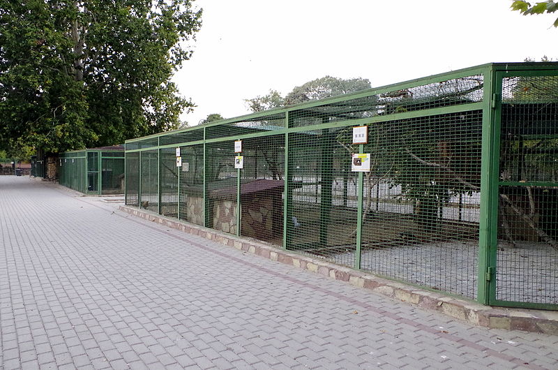 File:Bird enclosures - QRpedia at Skopje Zoo.JPG