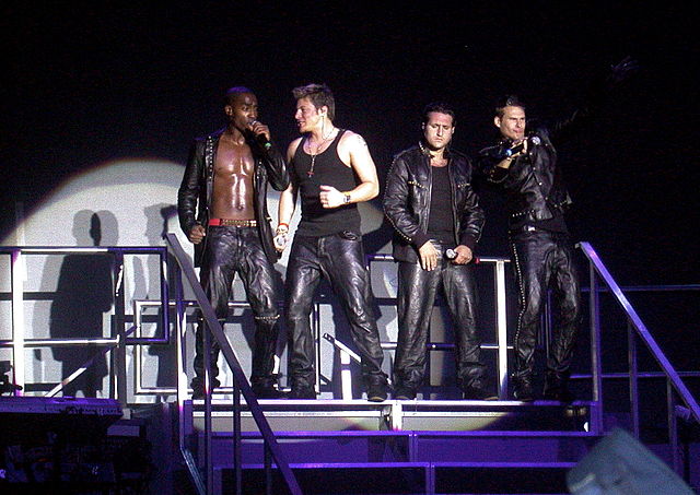 Blue performing on their Greatest Hits Tour, in 2005.