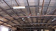 Pre-fabricated steel bow string roof trusses built in 1942 for war department properties in Northern Australia.