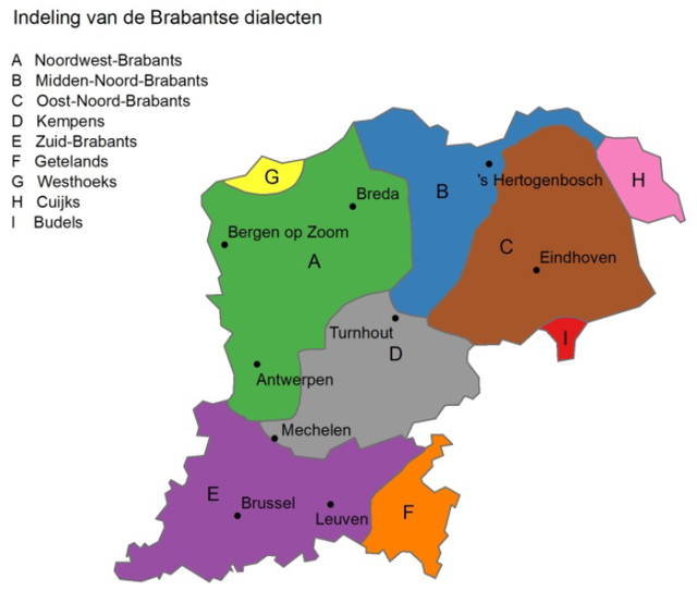Brabant subdialecten