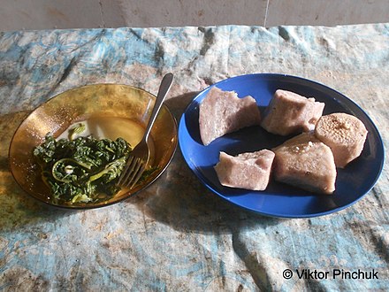 A traditional Ni-Vanuatu breakfast, featuring taro.