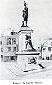 Monument aux morts, gravure de 1908 (scan Briouze à travers les âges)