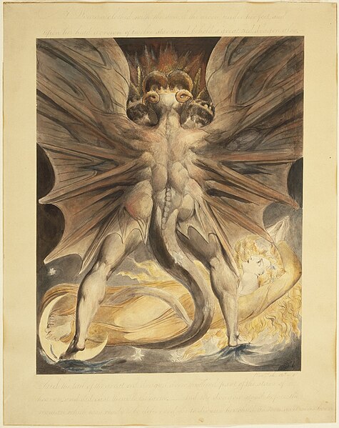 File:Brooklyn Museum - The Great Red Dragon and the Woman Clothed with the Sun (Rev. 12 1-4) - William Blake.jpg