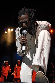 Jamaican musician Buju Banton has attracted criticism over lyrics supporting the murder of gay men. Buju Banton (Apollo theater, 2007).jpg
