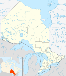 Map showing the location of Neys Provincial Park