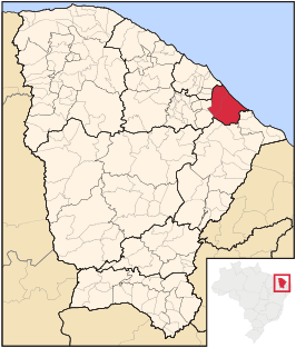 Ligging van de Braziliaanse microregio Cascavel in Ceará