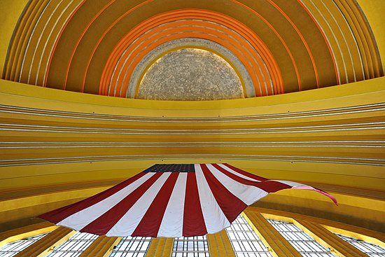 The ceiling of the Cincinnati Museum Center at Union Terminal in Cincinnati, Ohio.