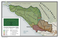 Czerkiesja i Abchazja w 1860 roku