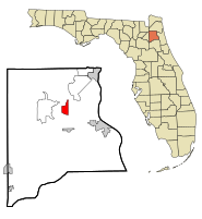 Location in Clay County and the state of Florida