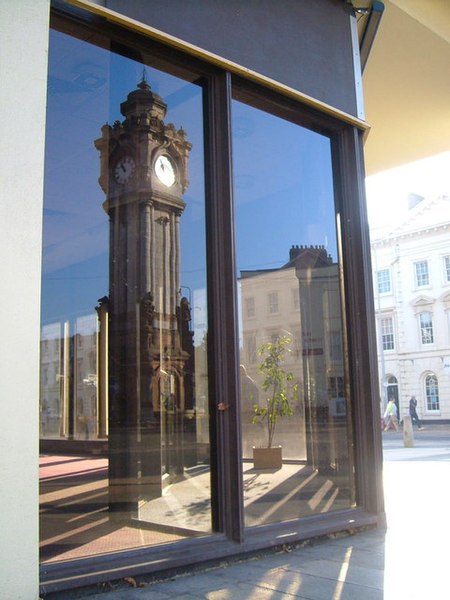 File:Clock tower reflection - geograph.org.uk - 275995.jpg