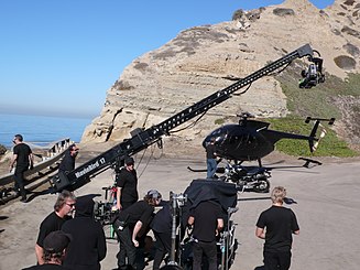 Technocrane used for filming a Visa Black Card commercial in 2010 Commercial For Black Visa.JPG