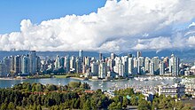 Skyline of Vancouver, British Columbia's largest city Vancouver Concord.jpg