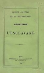 Conseil colonial de la Guadeloupe, Abolition de l’esclavage, 1848    
