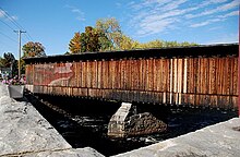 Contoocook Railroad Bridge is the oldest covered railroad bridge of its kind in the United States Contoocook Covered Railroad Bridge.JPG