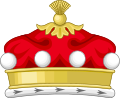 Baron (ve Skotsku zvaný Lord parlamentu) a peer, hodnostní koruna