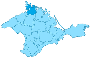 Kırım haritasında Krasnoperekopsk Rayonu