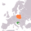 Location map for Croatia and Poland.