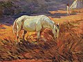 Horse by the water label QS:Len,"Horse by the water" label QS:Lhu,"Ló vízparton" Unknown date Unknown date oil on canvas medium QS:P186,Q296955;P186,Q12321255,P518,Q861259 . 46 × 62 cm (18.1 × 24.4 in). Private collection institution QS:P195,Q768717