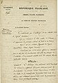 France, Décret d'abolition de l'esclavage, 1848, première page.